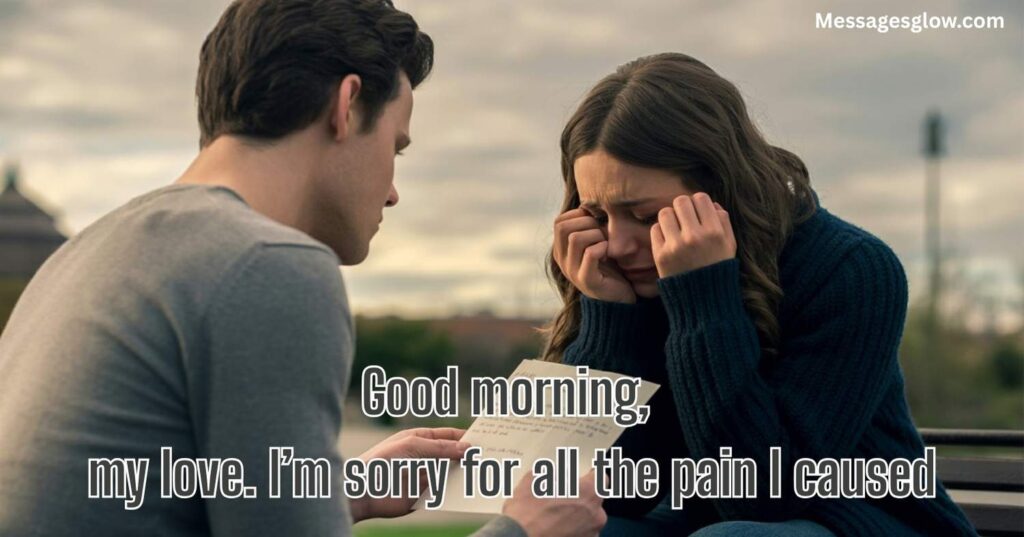 Good morning, love. I’m sorry for all the pain I caused